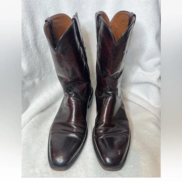 Lucchese Cherry Ref Leather Cowboy Boots - Men’s - Picture 2 of 16